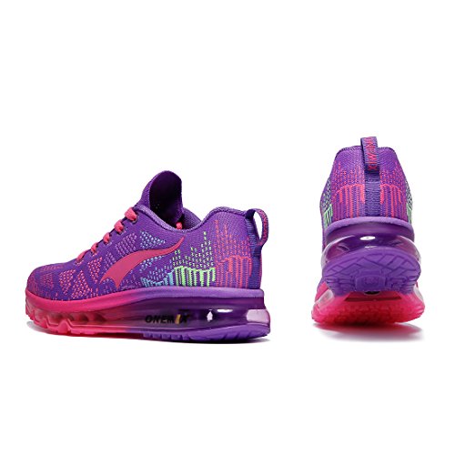 ONEMIX - Zapatillas de running para mujer con acolchado de aire, color Morado, talla 38 EU