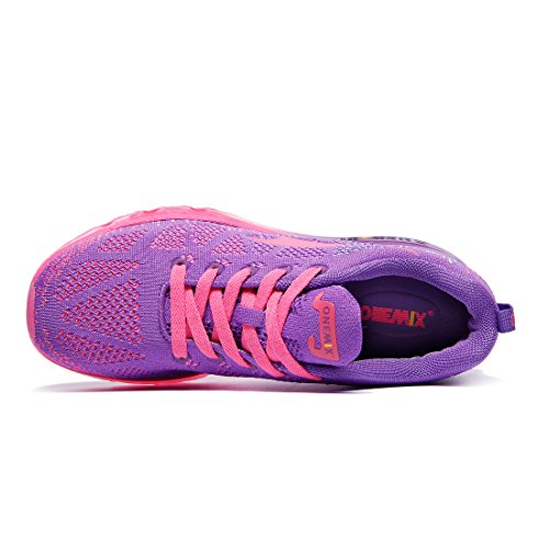 ONEMIX - Zapatillas de running para mujer con acolchado de aire, color Morado, talla 38 EU