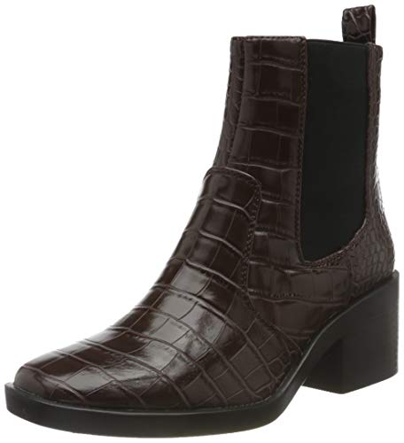 ONLY ONLBLUSH-1 PU STRUCTUR Heeled Boot, Botas Mujer, Color marrón con Detalles de la Piedra, 39 EU