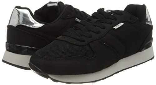 ONLY ONLSAHEL-4 Metallic Sneaker, Zapatillas Mujer, Negro, 41 EU