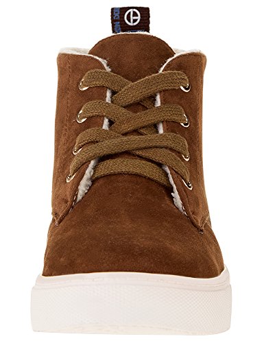 oodji Ultra Mujer Botas Cálidas de Ante Sintético, Marrón, 36 EU / 3.5 UK