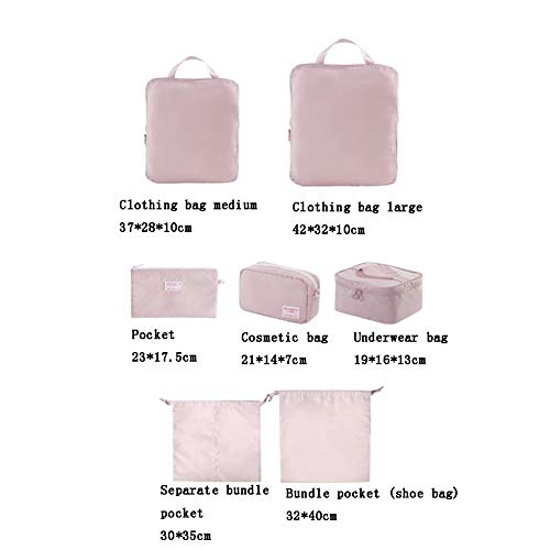 Organizador De Equipaje Impermeable Organizadores De Viajes para Maletas Bolsas Organizador Maleta Bolsas Almacenamiento De Viaje Conjunto Ropa Interior Zapatos Cosméticos Accesorios 10pcs