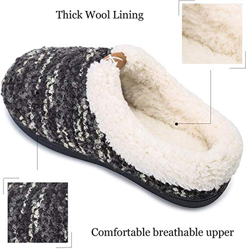 OUSIMEN Zapatillas Casa Hombre Mujer Invierno Calido Zapatillas Memory Foam Slipper Ultraligero cómodo y Antideslizante Zapatilla de Estar por casa para Mujer Zapatillas de Interior