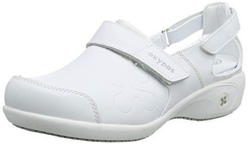 Oxypas Move Up Salma Slip-resistant, Antistatic Nursing Shoes, White, 5.5 UK (39 EU)