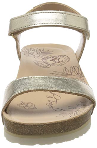 Panama Jack Capri Shine, Sandalia con Pulsera Mujer, Dorado (Oro B3), 42 EU