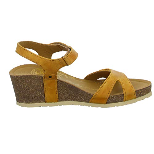 Panama Jack Julia Basics, Sandalia con Pulsera para Mujer, Amarillo (Vintage B11), 39 EU