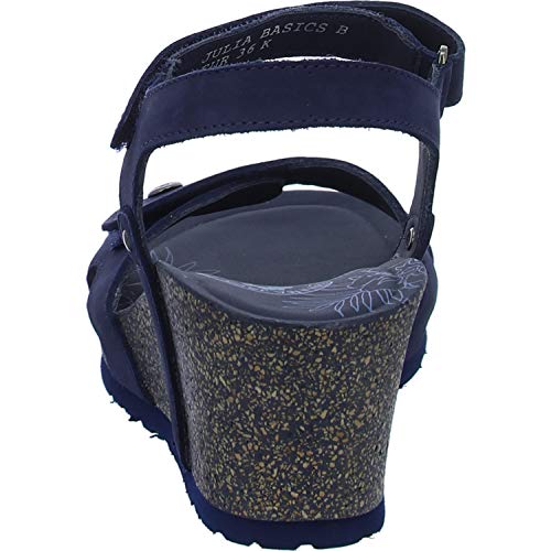 Panama Jack Julia Basics, Sandalia con Pulsera para Mujer, Azul (Marino B10), 38 EU