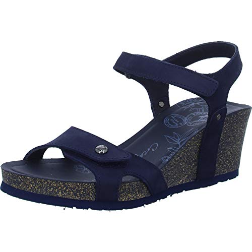 Panama Jack Julia Basics, Sandalia con Pulsera para Mujer, Azul (Marino B10), 38 EU