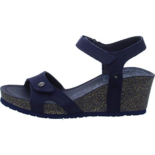 Panama Jack Julia Basics, Sandalia con Pulsera para Mujer, Azul (Marino B10), 38 EU