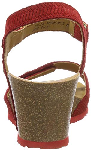 Panama Jack Julia Menorca, Sandalia con Pulsera Mujer, Rojo (Rojo B1), 37 EU