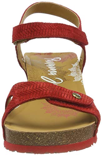 Panama Jack Julia Menorca, Sandalia con Pulsera Mujer, Rojo (Rojo B1), 37 EU