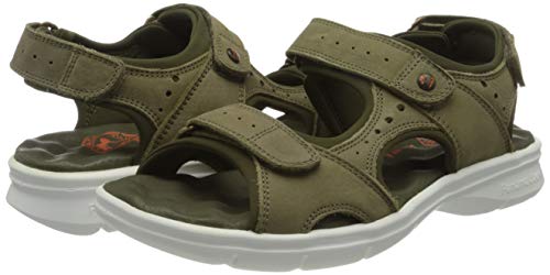 Panama Jack Salton, Sandalias Planas Hombre, Caqui, 43 EU