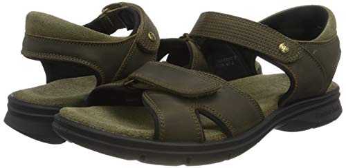 Panama Jack Sanders, Sandalias con Punta Abierta Hombre, Verde (Kaki C9), 41 EU