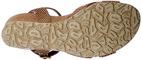Panama Jack Valentine Snake, Sandalia con Pulsera Mujer, Beige (Taupe B1), 42 EU