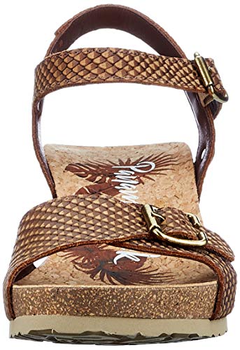 Panama Jack Valentine Snake, Sandalia con Pulsera Mujer, Beige (Taupe B1), 42 EU