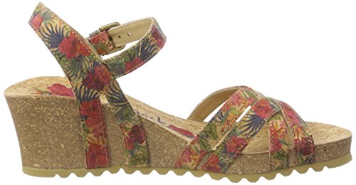 Panama Jack Vera Cork, Sandalia con Pulsera Mujer, Rojo (Rojo B1), 38 EU