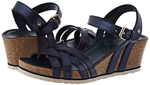 Panama Jack Vera Shine, Sandalia con Pulsera Mujer, Azul (Marino B4), 36 EU