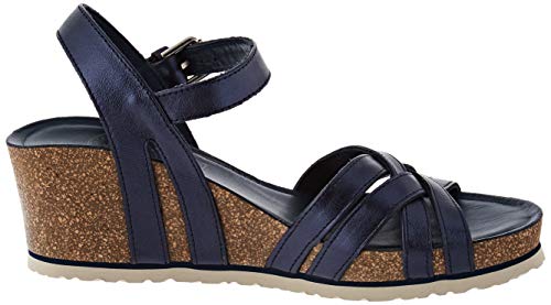 Panama Jack Vera Shine, Sandalia con Pulsera Mujer, Azul (Marino B4), 36 EU