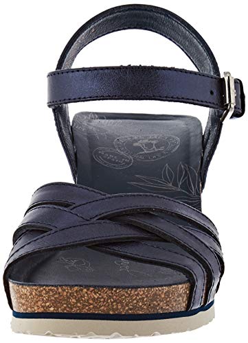 Panama Jack Vera Shine, Sandalia con Pulsera Mujer, Azul (Marino B4), 36 EU