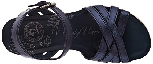 Panama Jack Vera Shine, Sandalia con Pulsera Mujer, Azul (Marino B4), 38 EU