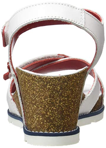 Panama Jack Vieri Navy, Sandalia con Pulsera Mujer, Blanco (Blanco B3), 37 EU