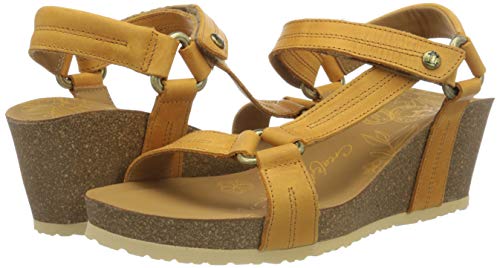 Panama Jack Violet Basics, Sandalia con Pulsera Mujer, Amarillo (Vintage B4), 40 EU