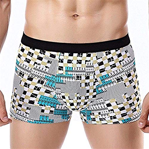 Pantalones Cortos De De Algodón Simple Hombre Para Boxeador Estilo Calzado De Algodón Bajo Calzoncillos Calzoncillos De Deporte Botas De Cintura Media Seda Cómoda Hielo Transpirable Seda De Hielo 5