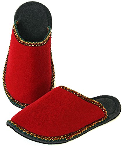 Pantoffelmann Gästepantoffel - Zapatillas de estar por casa para hombre, color rojo, talla L (40-43)