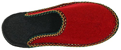 Pantoffelmann Gästepantoffel - Zapatillas de estar por casa para hombre, color rojo, talla L (40-43)