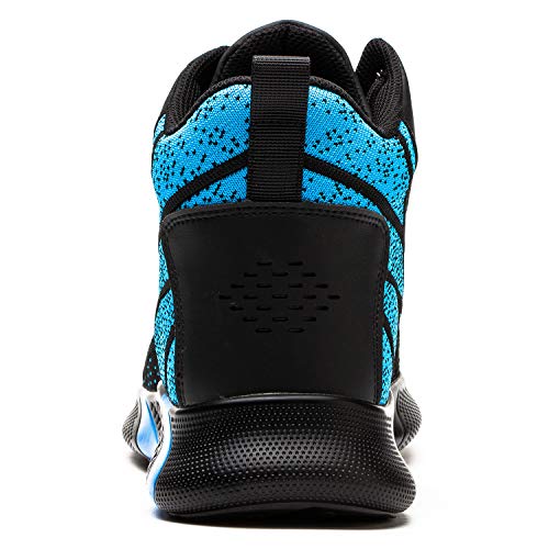 PAQOZKC Botas de Seguridad Hombre Mujer Trabajo Invierno S3 Botas de Trabajo Punta de Acero Calzado de Industrial y Deportiva Zapatillas de Senderismo Botas de Nieve(8081/blue/39)