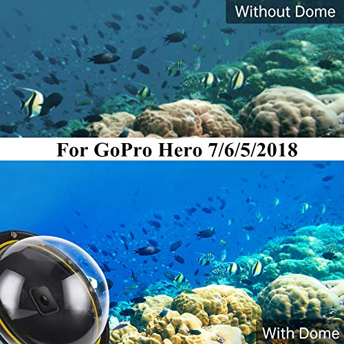 Para GoPro Dome Carcasa impermeable para GoPro Hero 5 6 7 2018 con gatillo de pistola Empuñadura flotante para cámara de acción GoPro