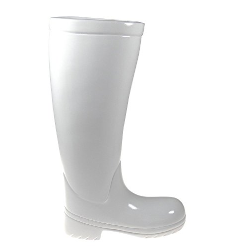Paragüero, material: cerámica blanc - modelo botas de agua - botas de goma
