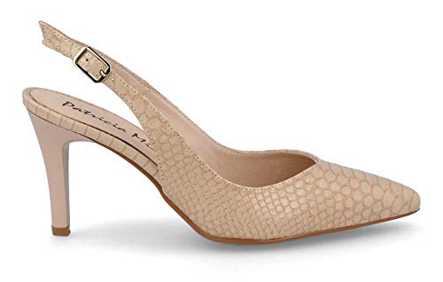 Patricia Miller - Zapato de Tacón Alto Destalonado Mujer Nude - Nude, 41