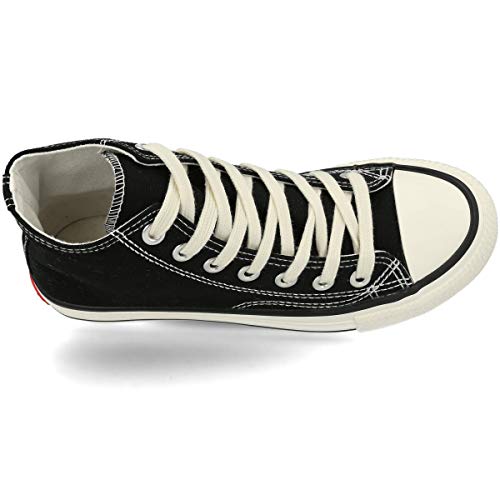 PAYMA - Zapatillas Bambas Botas de Lona Mujer. Puntera de Goma. Playeras de Deporte Casual y Caminar. Piso Doble o Sencillo. Negras Blancas Rojas Azul Jeans