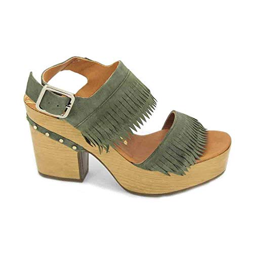 Pedro Miralles - Weekend 16311 Sandalias de Mujer - 38, Ante Verde