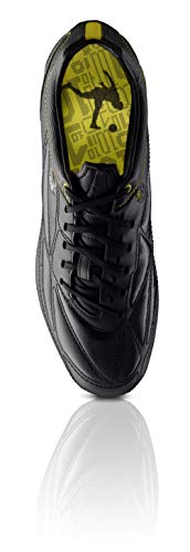 Pele Sports Kids 1958 FG Junior MS Football Boots - Botas de fútbol para Niñs, Negro (Black Yellow), 36 EU