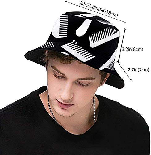 Peluquero Peluquero Peines Diseños Flat Top Unisex Sombrero de Pescador Gorras al Aire Libre para Viajes Playa Protección Solar Gorra de Pescador Bullfinch y Cereza Sombrero de Cubo Sombrero de veran