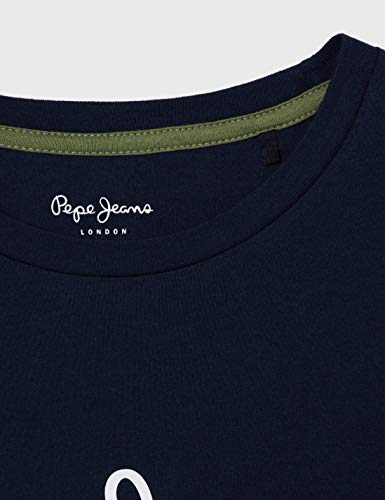 Pepe Jeans Eggo PM500465 Camiseta, Azul (Navy 595), Large para Hombre