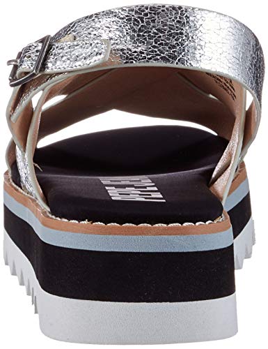 Pepe Jeans Ella Lily, Sandalias con Plataforma Mujer, Plata 934, 41 EU