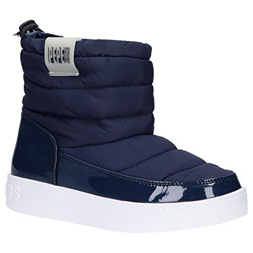 Pepe Jeans London Brixton Girl Nylon, Botas de Nieve para Niñas, Azul (Navy 595), 39 EU