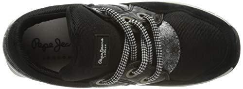 Pepe Jeans London Dean Shion Zapatillas para Mujer , Negro ( 999BLACK ) , 39 EU