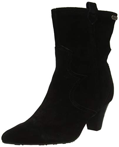 Pepe Jeans London Gospel Tex, Botines Mujer, Black 999, 37 EU
