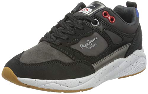 Pepe Jeans London Orbital Combi Junior, Zapatillas, 999black, 35 EU