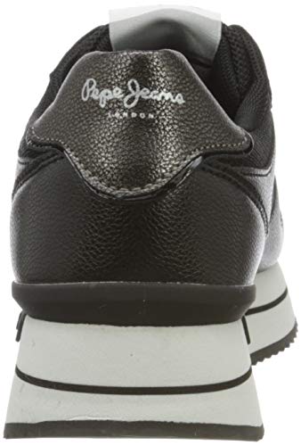 Pepe Jeans London Rusper City Zapatillas para Mujer , Negro ( 999BLACK ) , 38 EU