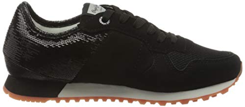 Pepe Jeans London Verona W Full Sequins Zapatillas para Mujer , Negro ( 999BLACK ) , 40 EU