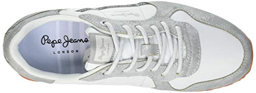 Pepe Jeans London Verona W Lurex, Zapatillas Mujer, 934silver, 38 EU