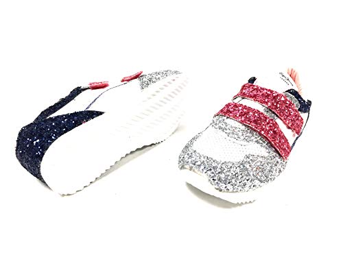 Pepe Jeans Sydney Glitter PGS30289 - Zapatillas deportivas para niña, Blanco (multicolor), 31 EU