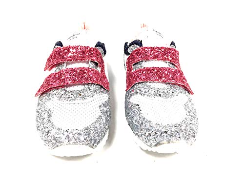 Pepe Jeans Sydney Glitter PGS30289 - Zapatillas deportivas para niña, Blanco (multicolor), 31 EU