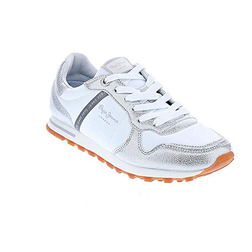 Pepe Jeans Verona - Zapatillas Bajas Mujer Plata Talla 37