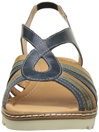 Pikolinos Alcudia W1l_v17, Sandalias con Cuña para Mujer, Azul (Ocean), 36 EU